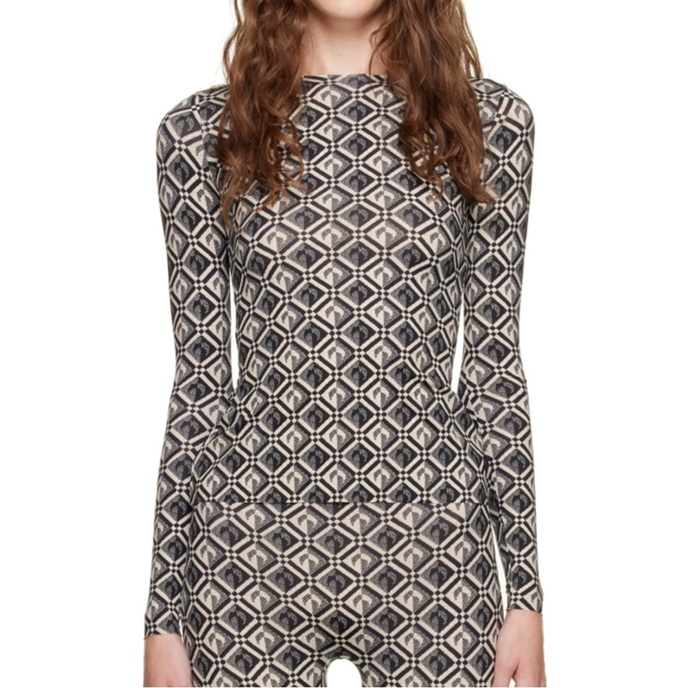 Marine Serre Long Sleeve Top
